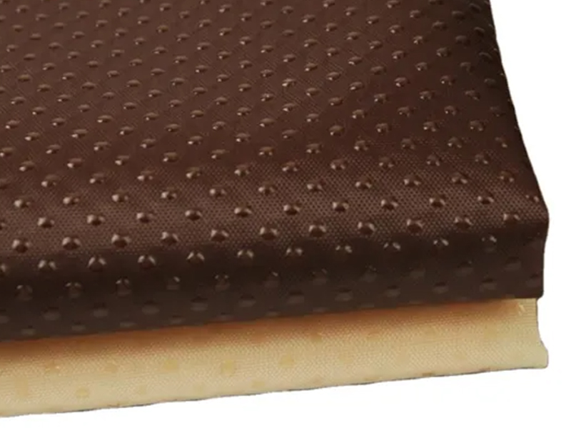 1519 Polyester Oxoniensis Fabric cum PVC DOT Anti Slip Fabric