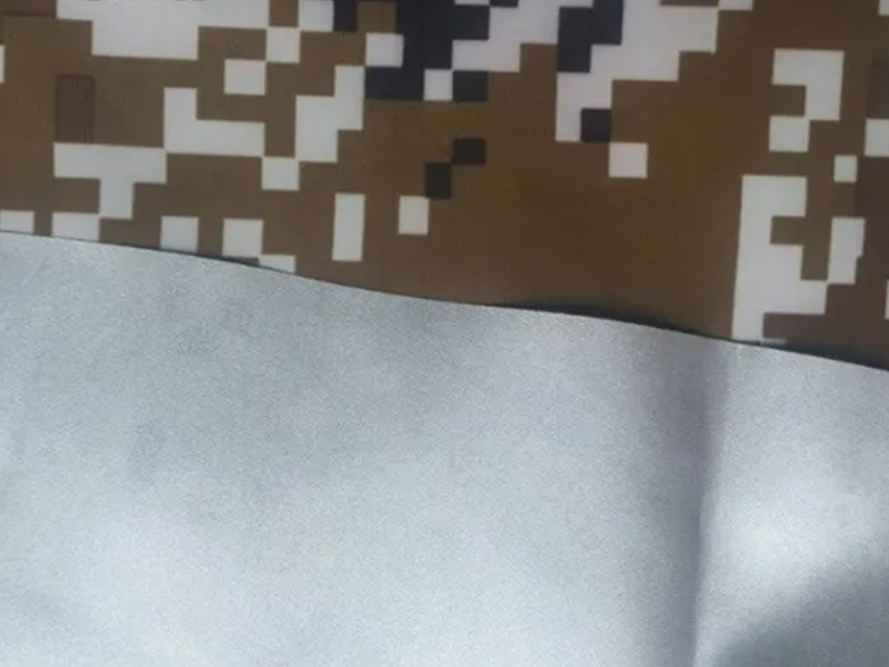 Camouflage Typis Polyester Taffeta Fabric cum Argentea Coated pro Cover